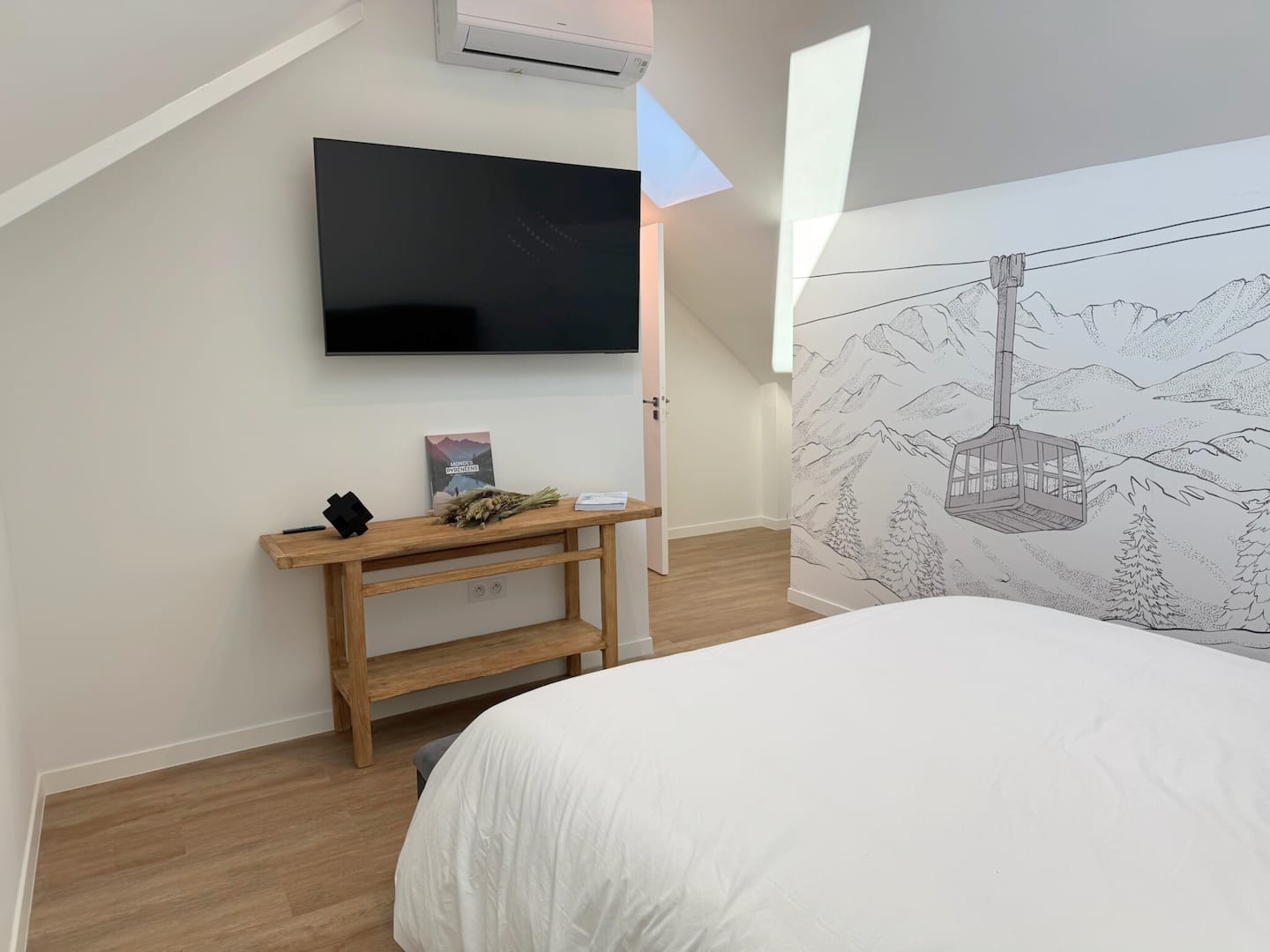 La chambre double à l’étage